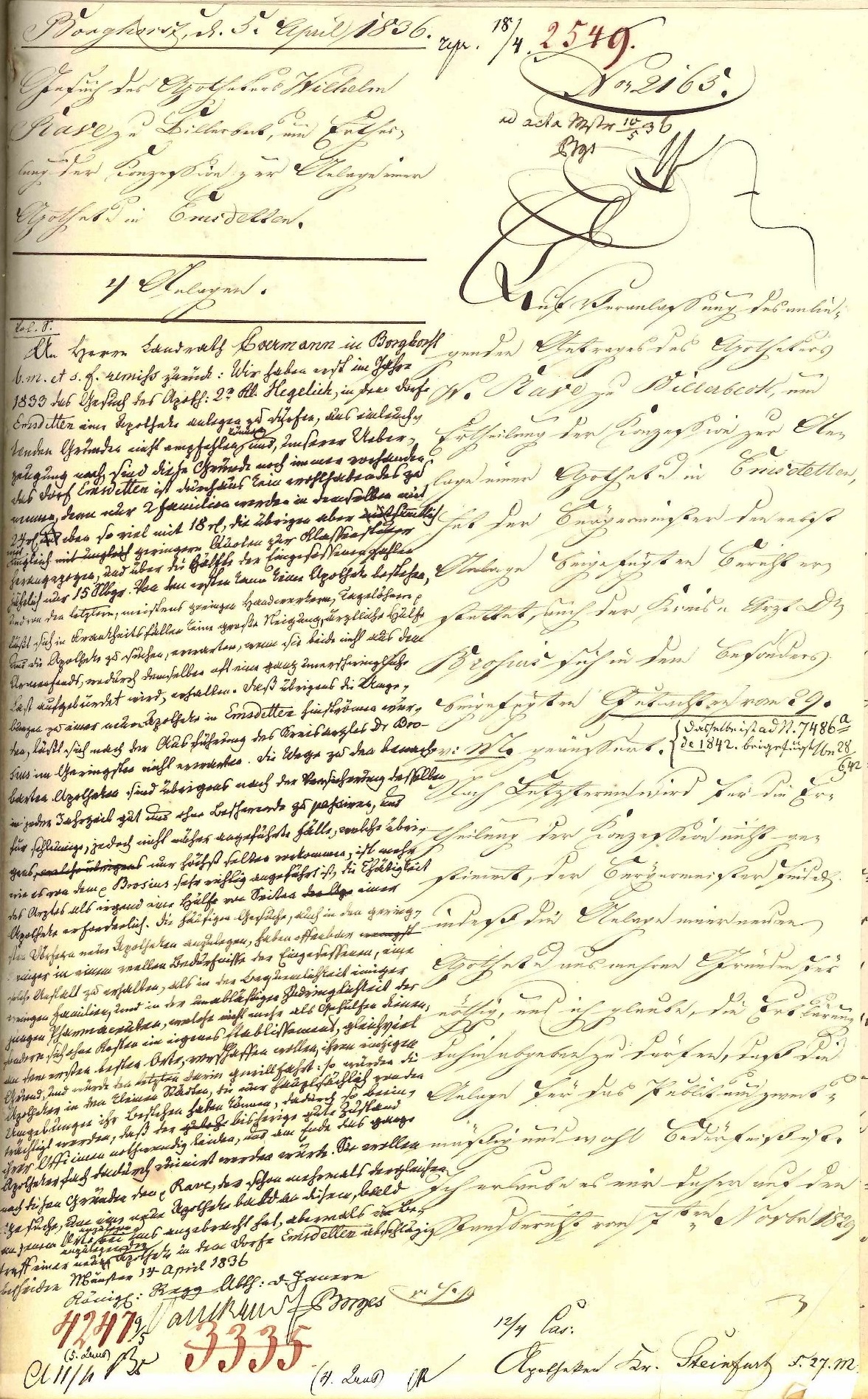 Antrag auf Anlage eine Apotheke in Emsdetten (1836) Antrag auf Anlage eine Apotheke in Emsdetten (1836)